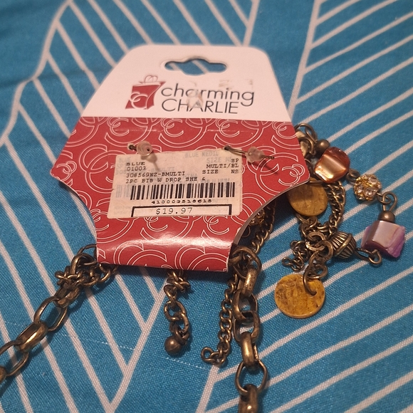 Charming Charlie Multicolor Charm Necklace And Earring Set - Picture 7 of 7